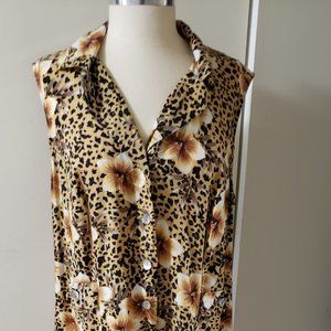 Scarlett M Leopard & Floral Printed Dress